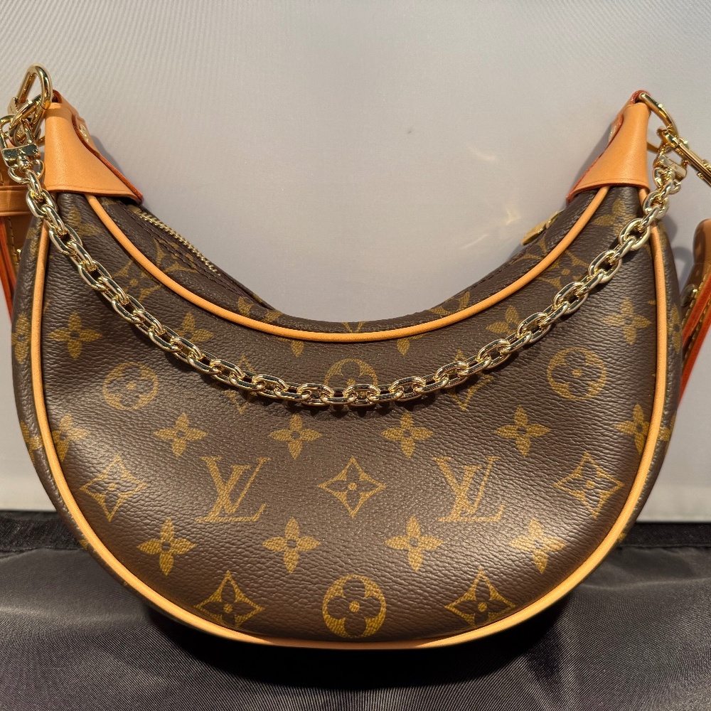 *NEW* Louis Vuitton LV Monogram Loop Hobo AUTHENTIC (w/chain & leather straps)